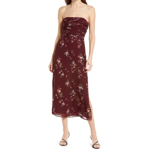 NWT Reformation Lore strapless midi dress 6 - Picture 2 of 5